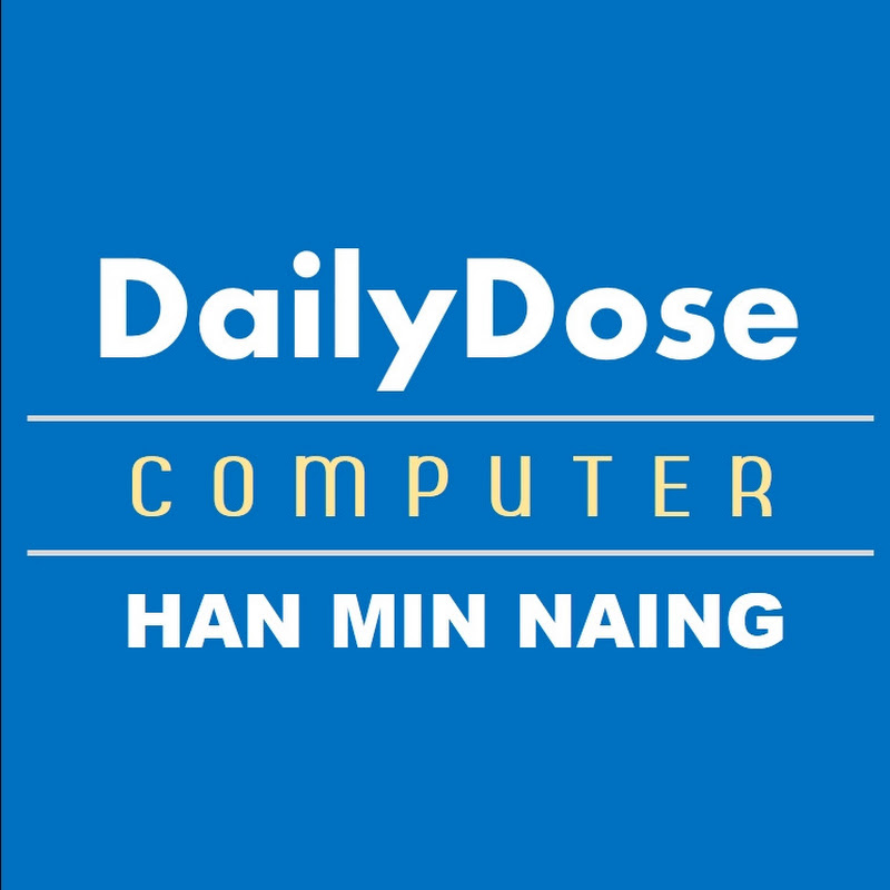 Daily Dose Computer Channel By Han Min Naing Logo