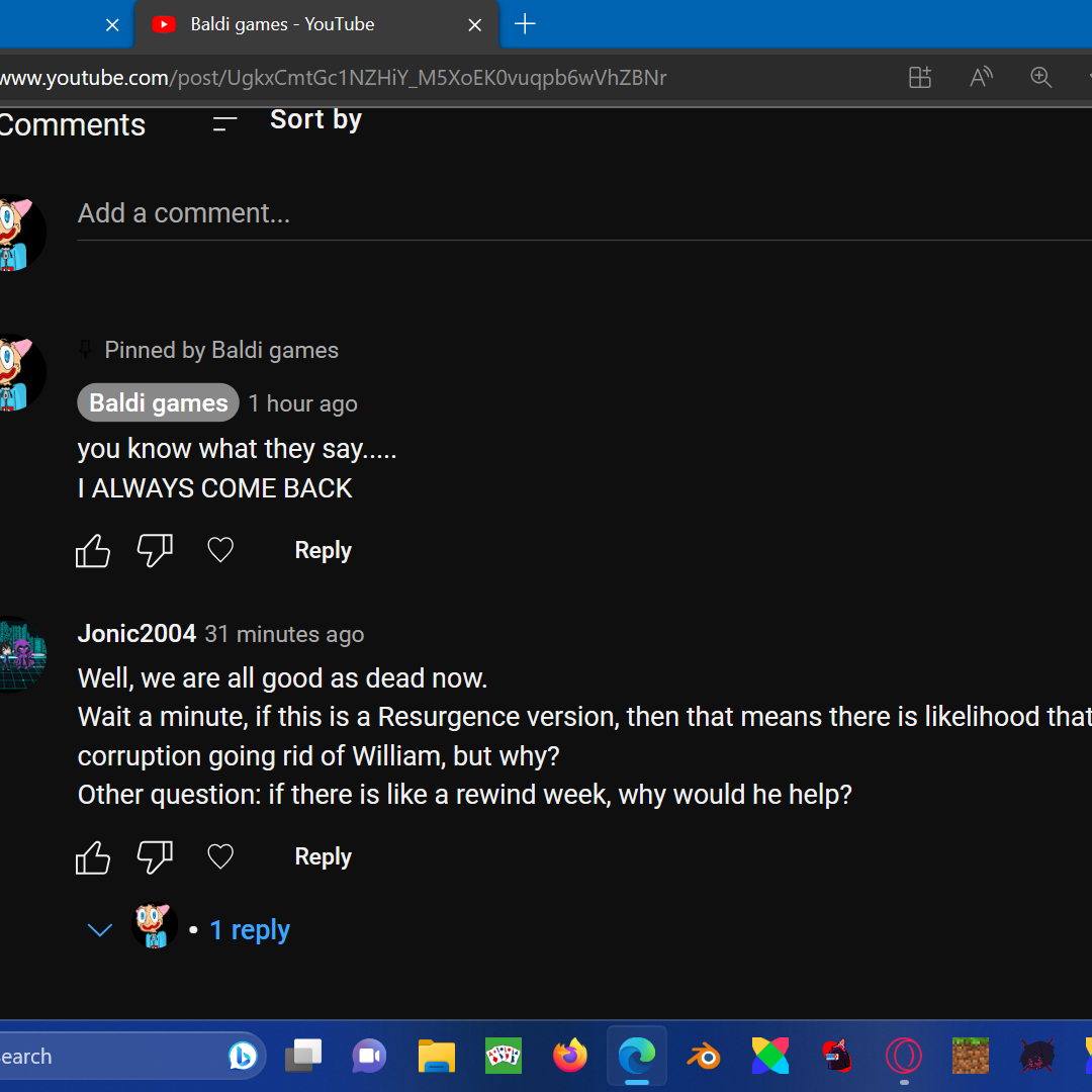 Post from Baldi games