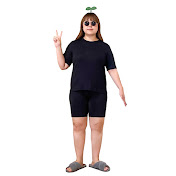 葉っぱ。【ぽっちゃり 1人ファッションショー】