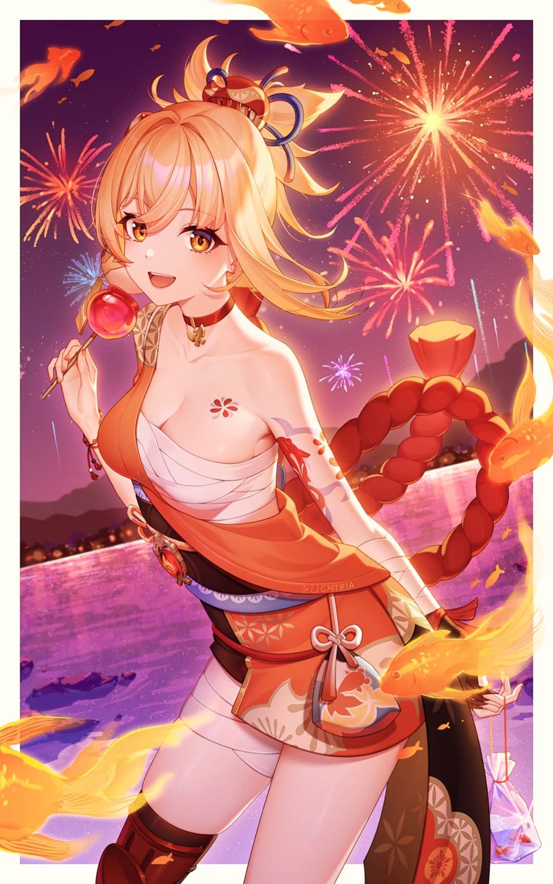 花火☆。.:＊・゜夏祭り★金魚すくい YouTube