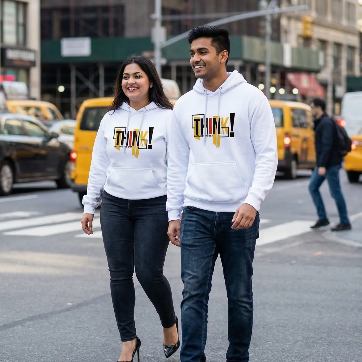 White Think Outside The Box Hoodie