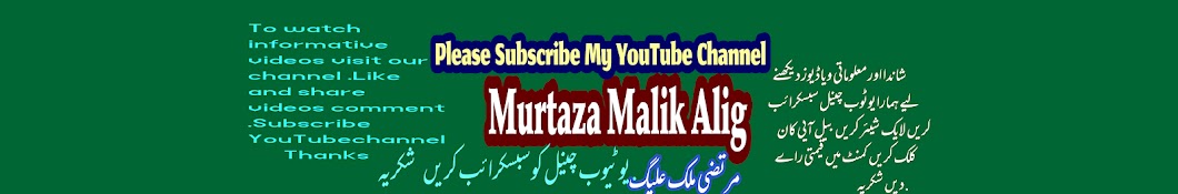 Murtaza Malik Alig رمز قناة اليوتيوب