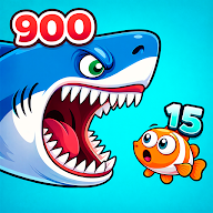 Eat a smaller fish icon