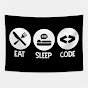 eat sleep code logo