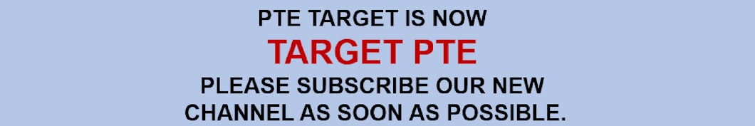 PTE TARGET Аватар канала YouTube
