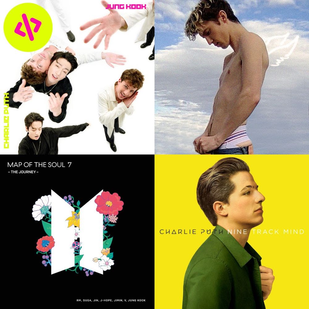 Left and right Charlie Puth & JungKook