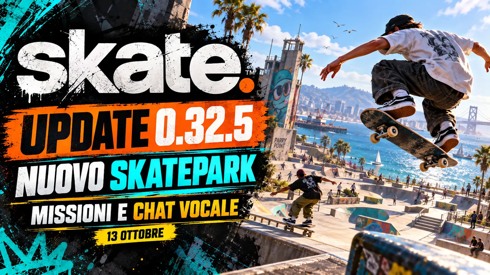 News: skate. aggiornamento 0.32.5 arriva il 13 ottobre con Parry Point, nuove missioni e chat di prossimità