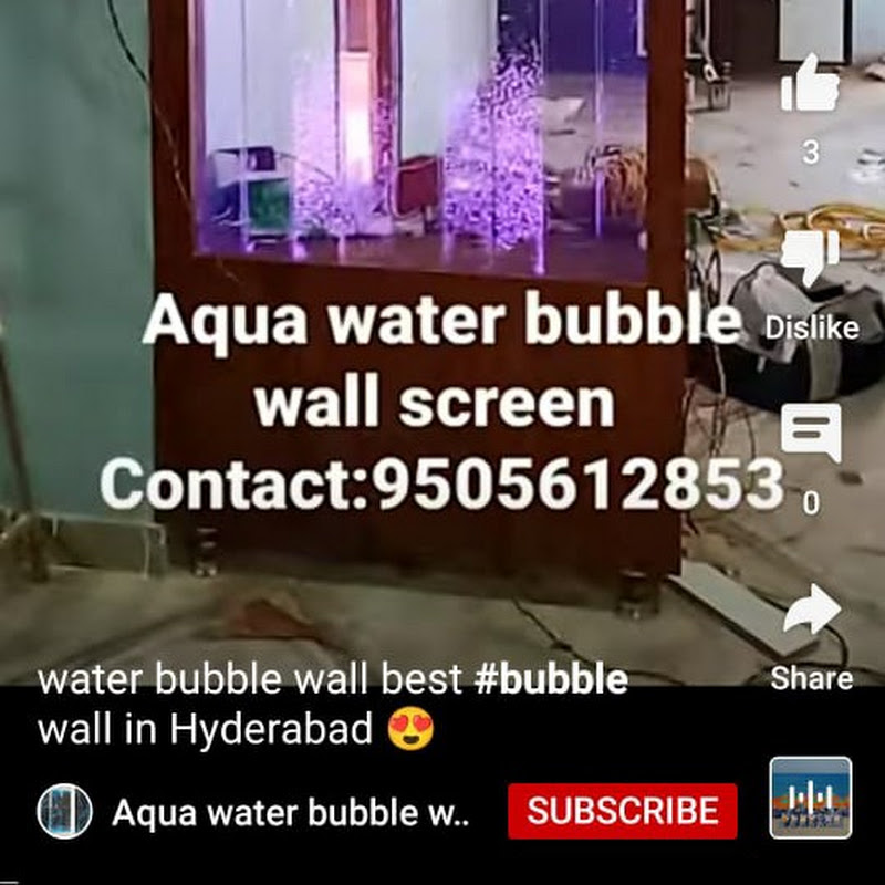 Aqua water bubble wall