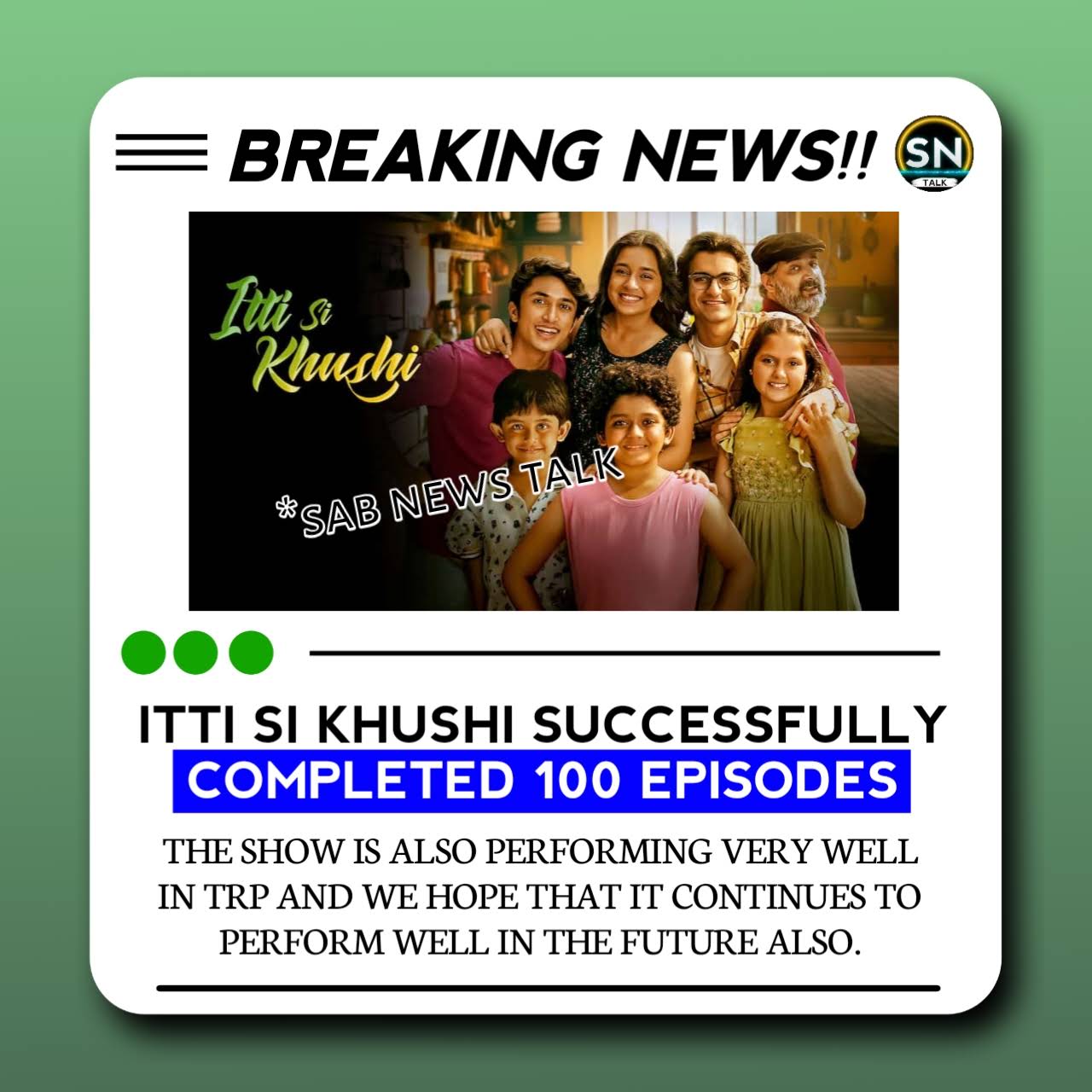Post from SAB News Talk
