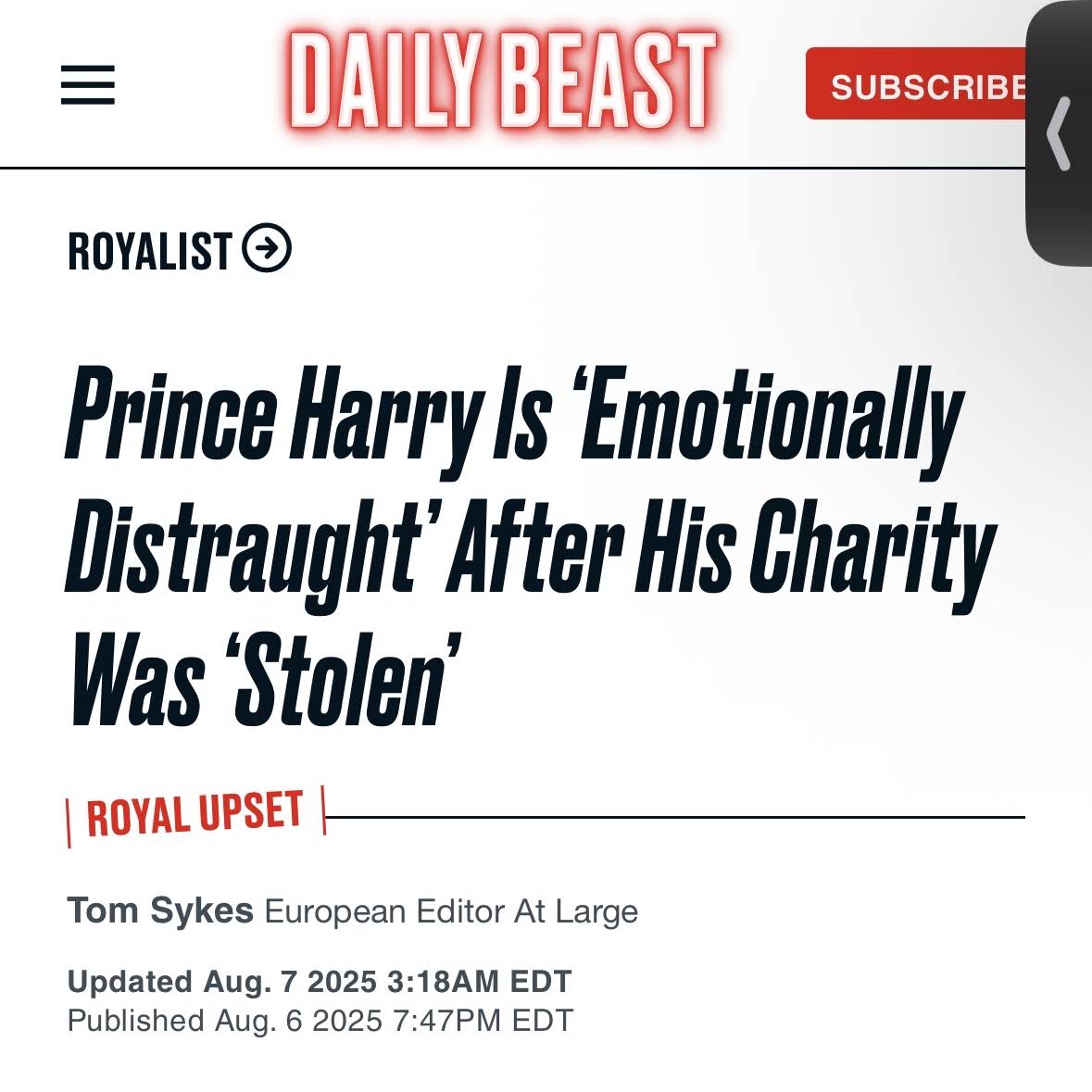 Post from HRH The Duchess of Narsussex 🇺🇸