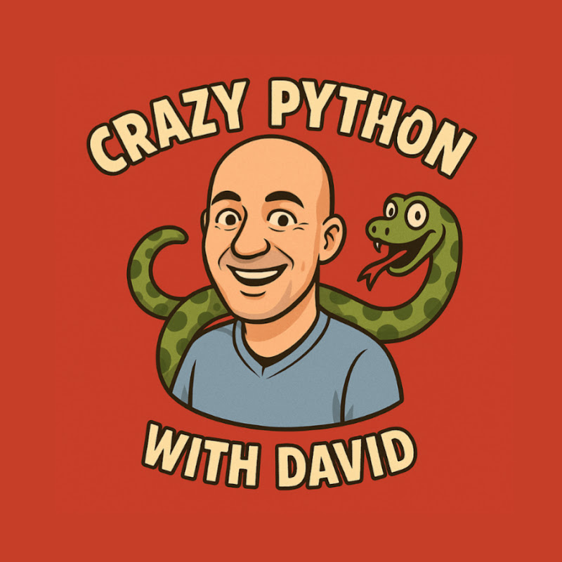 Crazy python with David and other languages Logo