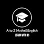A to Z Maths & English logo