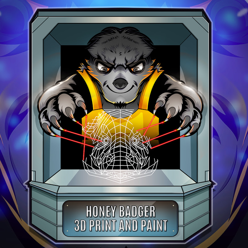 Honey Badger 3D Print and Paint