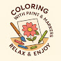 “Coloring with Paint & Markers | Relax & Enjoy” logo