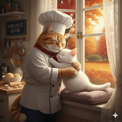 猫のコックさんマロンと子猫のミルク　Chef Cat Maron and  kitten Milkアイコン画像