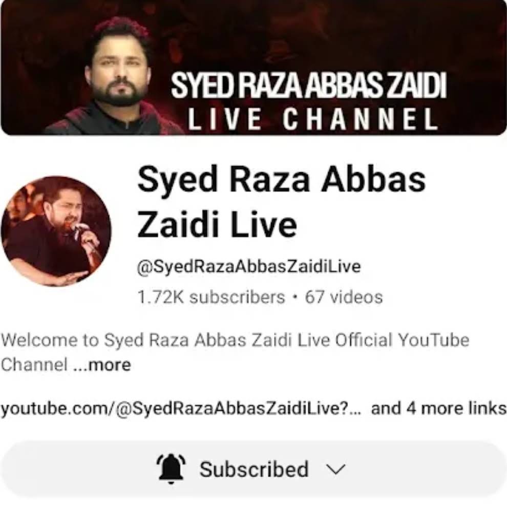 Post from Syed Raza Abbas Zaidi