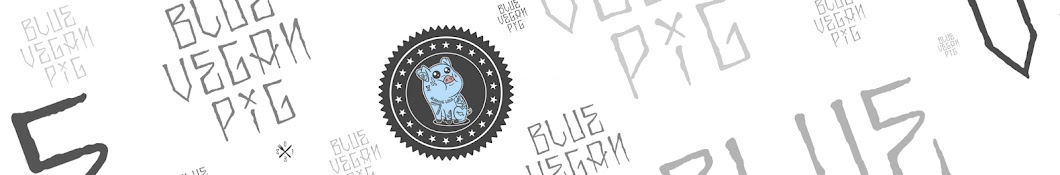 Blue vegan pig YouTube channel avatar