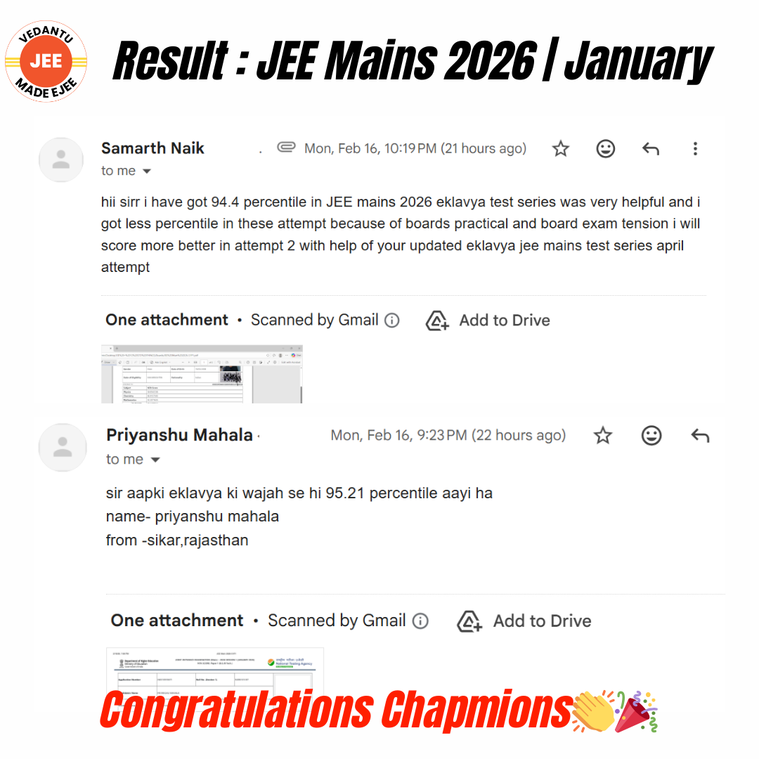 Post from Vedantu JEE Made Ejee