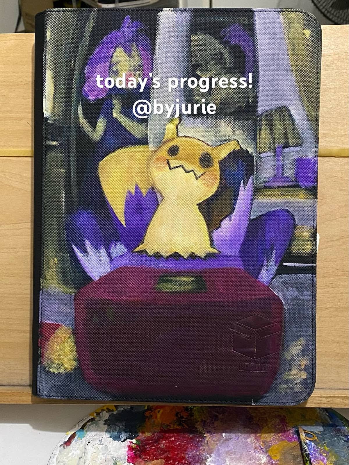 pokemon card binder mimikyu Pokmon Mimikyu Laser Engraved Binder/ Made To Order! Engraved/Shipped In  USA