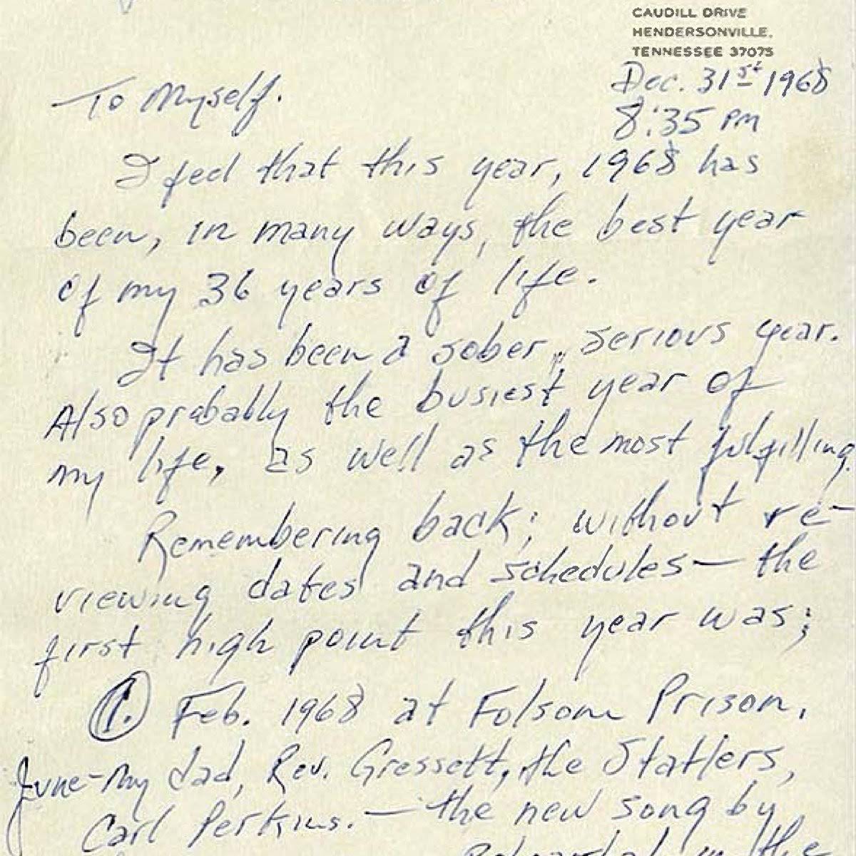Post from Johnny Cash