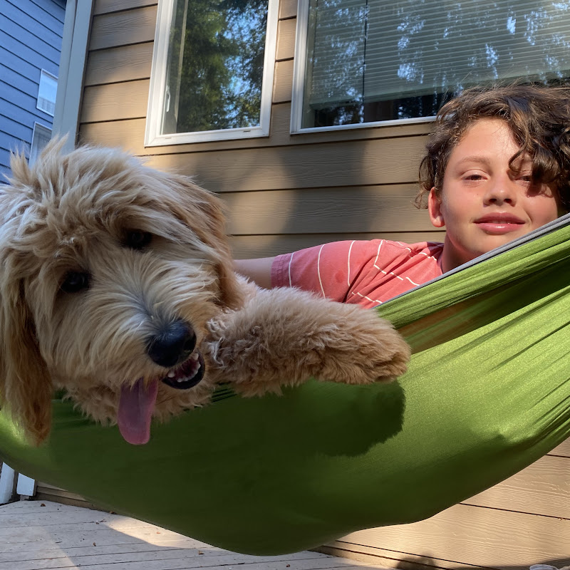 Family with dog