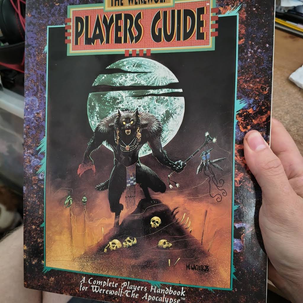 My Werewolf: The Apocalypse 1st Edition Players Guide arrived and