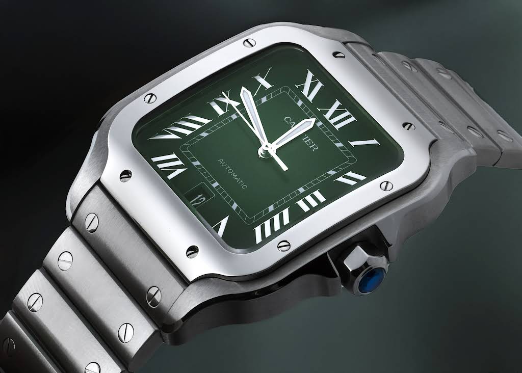 洋楽 DAIKITSUNETATHEFIRSTSUITE FOR CARTIER Cartier W2SA0015 Santos-Dumont Black Dial - Luxury Watches USA