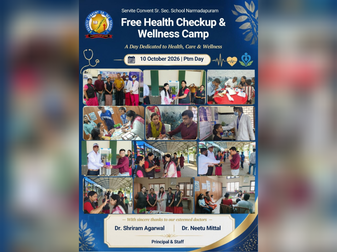 #HealthCheckUp #ServiteConventSrSecSchool #Narmadapuram #PTMDay #Wellnesscamp