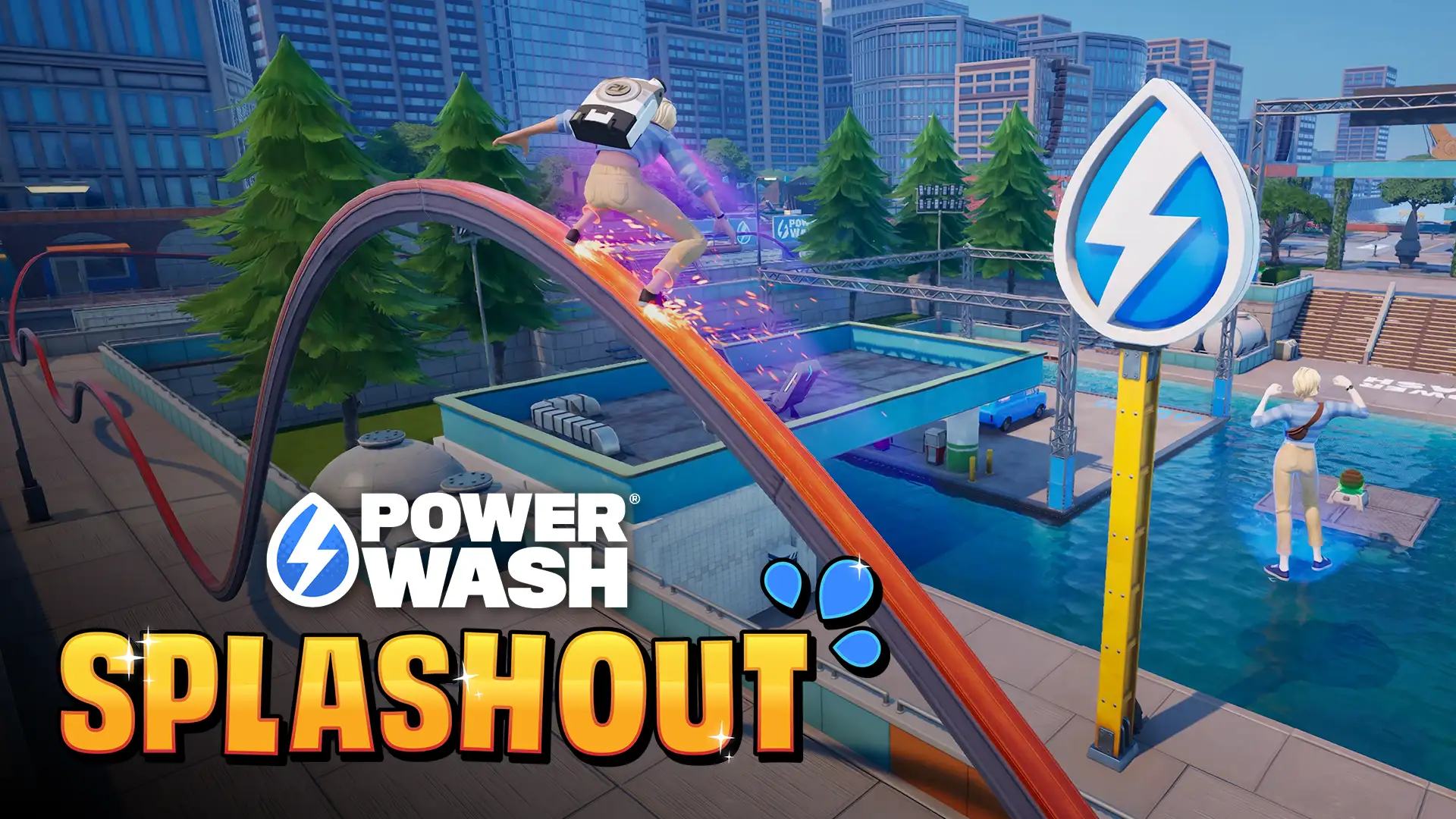 PowerWash SPLASHOUT arriva oggi su Fortnite con pulizie competitive fino a 8 giocatori