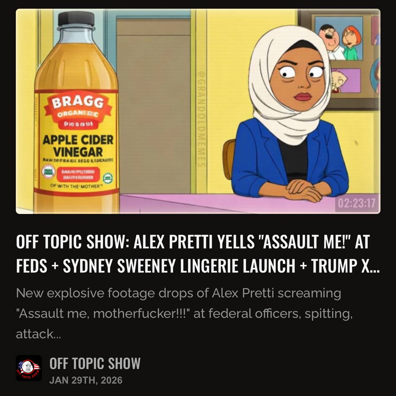 Post from OFF TOPIC SHOW