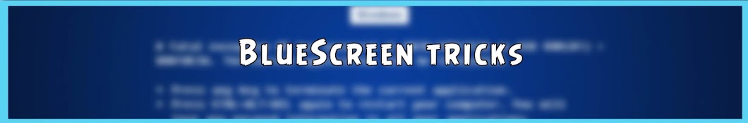 BlueScreen Tricks यूट्यूब चैनल अवतार