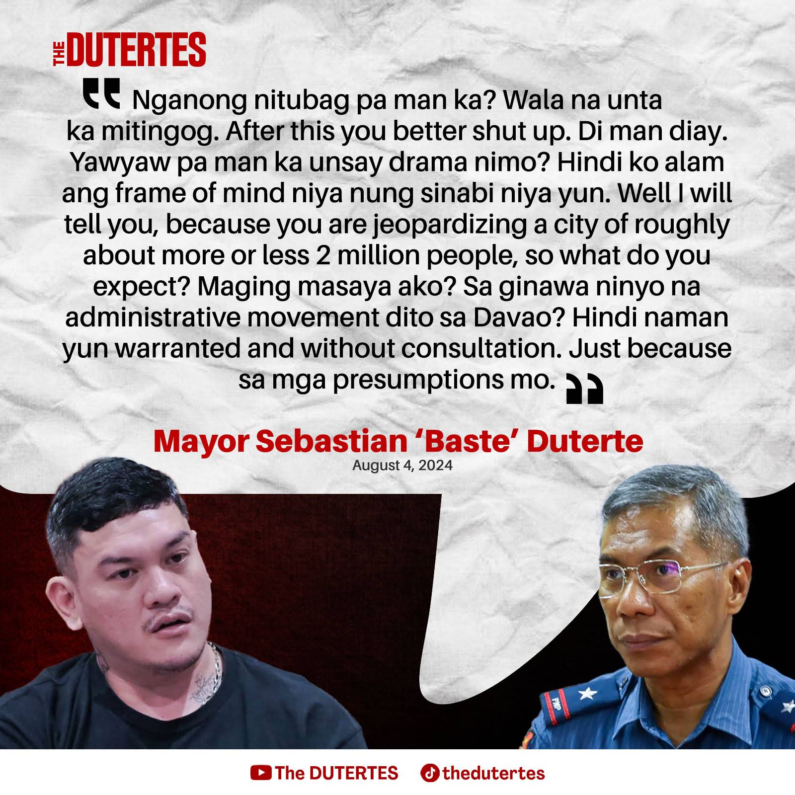 Post from The DUTERTES