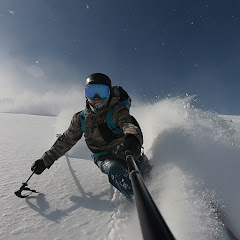 雪山の自撮りライダーアイコン画像
