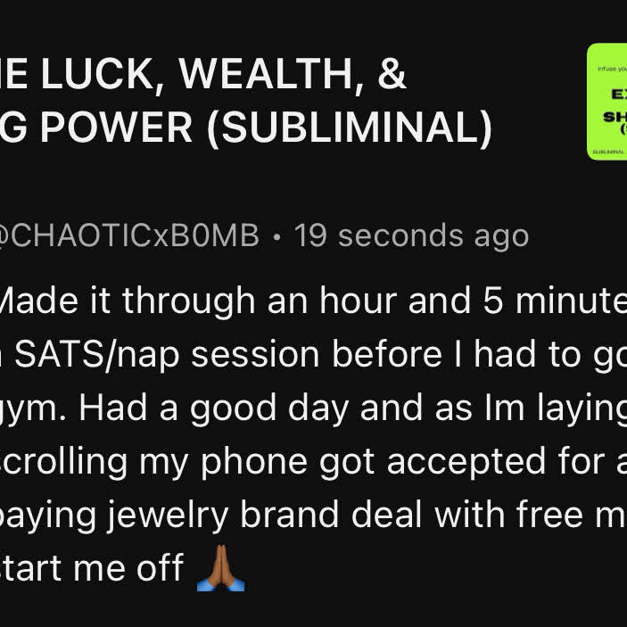 Post from high frequency guru