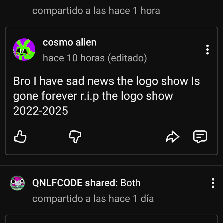 Post from cosmo alien
