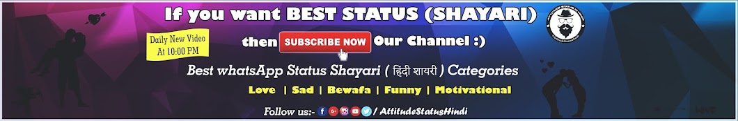 AttitudeStatusHindi Official Avatar de canal de YouTube