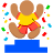 person-yellow-podium-blue