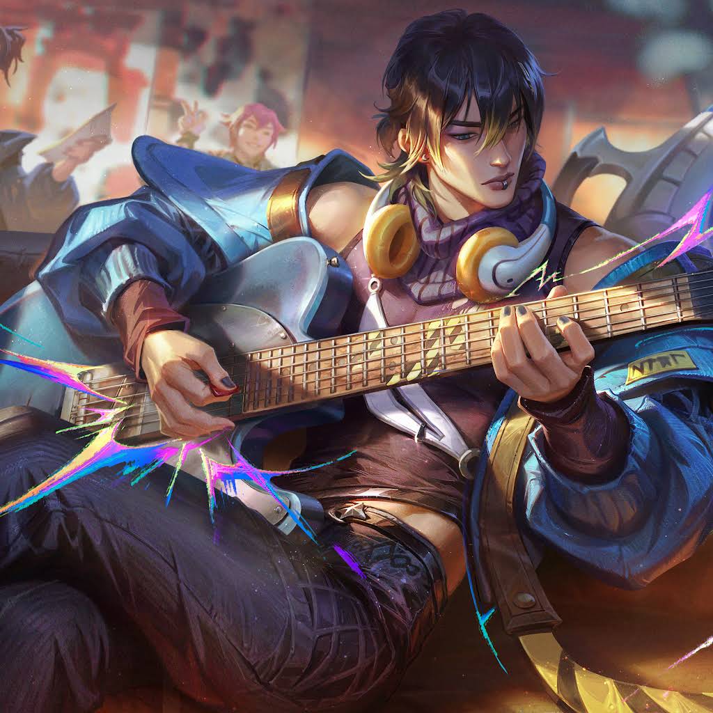 Splash Arts de Aphelios, Ezreal, Kayn, K'Sante, Sett y Yone