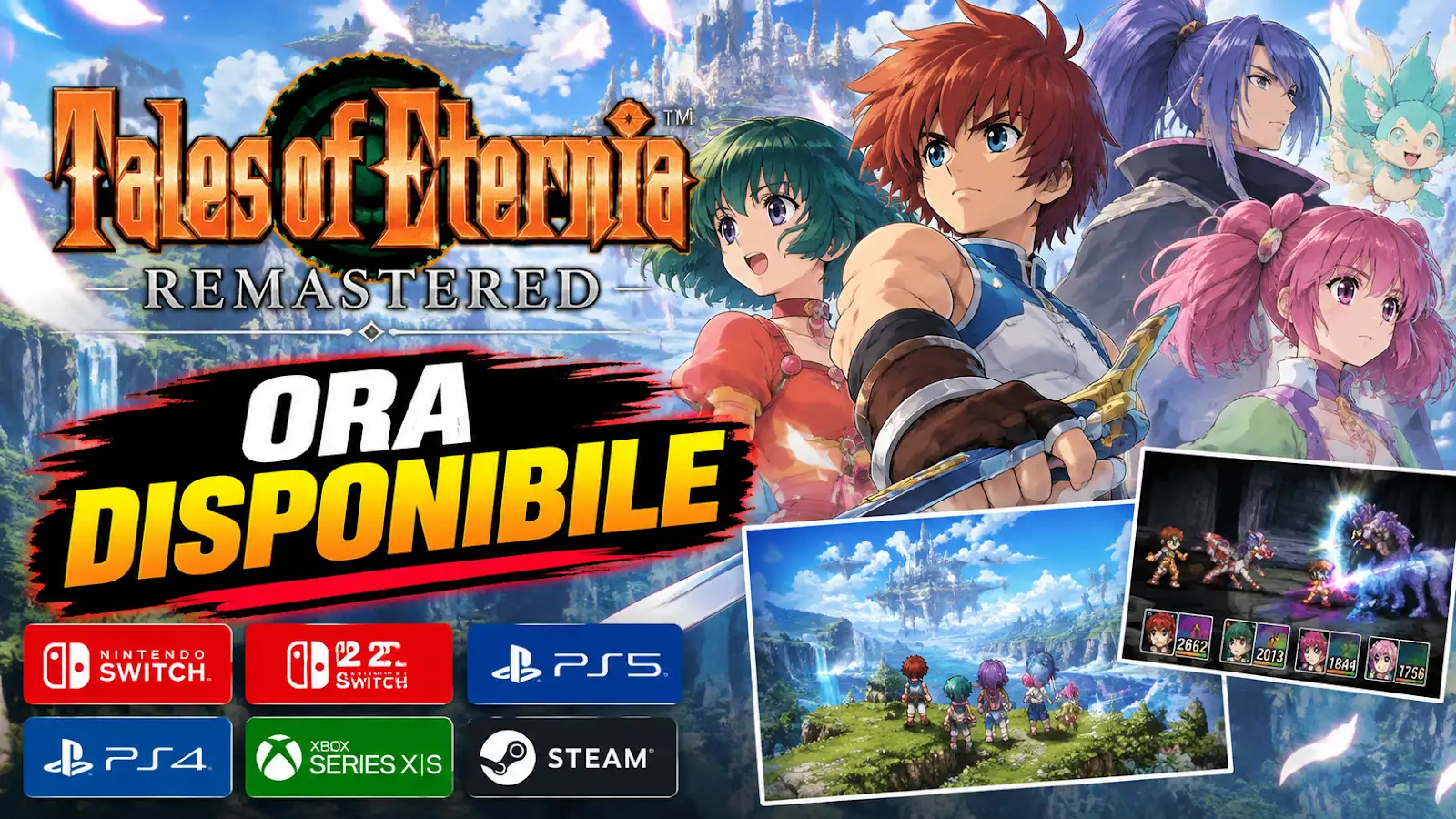 Tales of Eternia Remastered è disponibile ora su PC e console