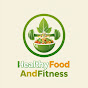 Healthy food and fitness  logo
