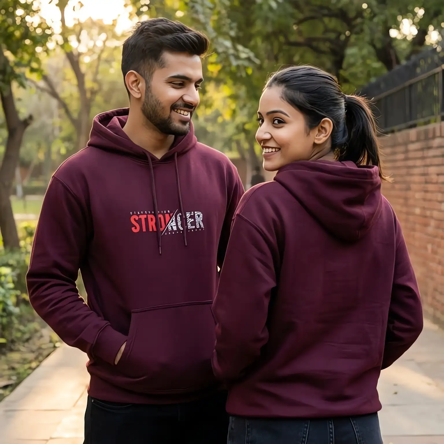 Stronger Graphic Hoodie (Maroon)