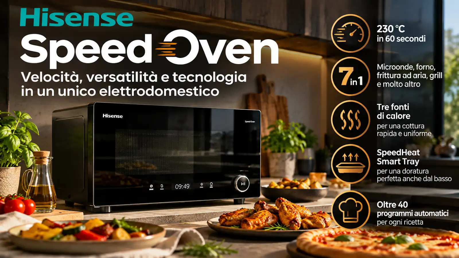 News: Hisense presenta Speed Oven, il forno 7-in-1 che raggiunge 230 °C in soli 60 secondi