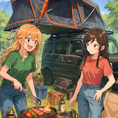 霊夢と魔理沙のゆっくりキャンプチャンネルアイコン画像