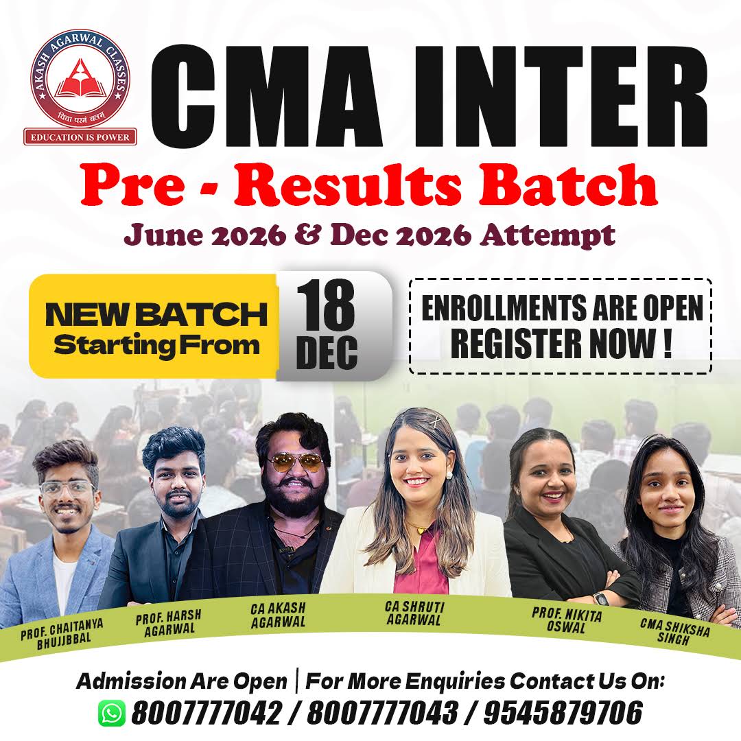 Post from CMA Foundation Akash Agarwal Classes