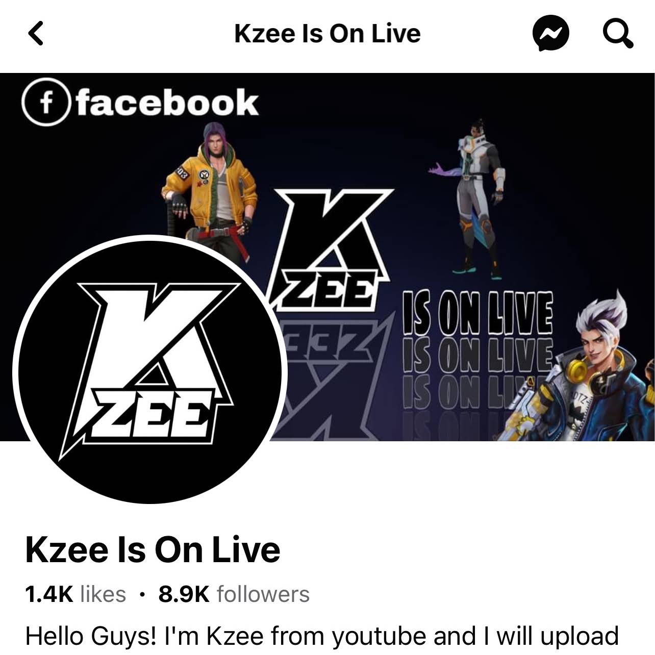 Post from Kzee is on live