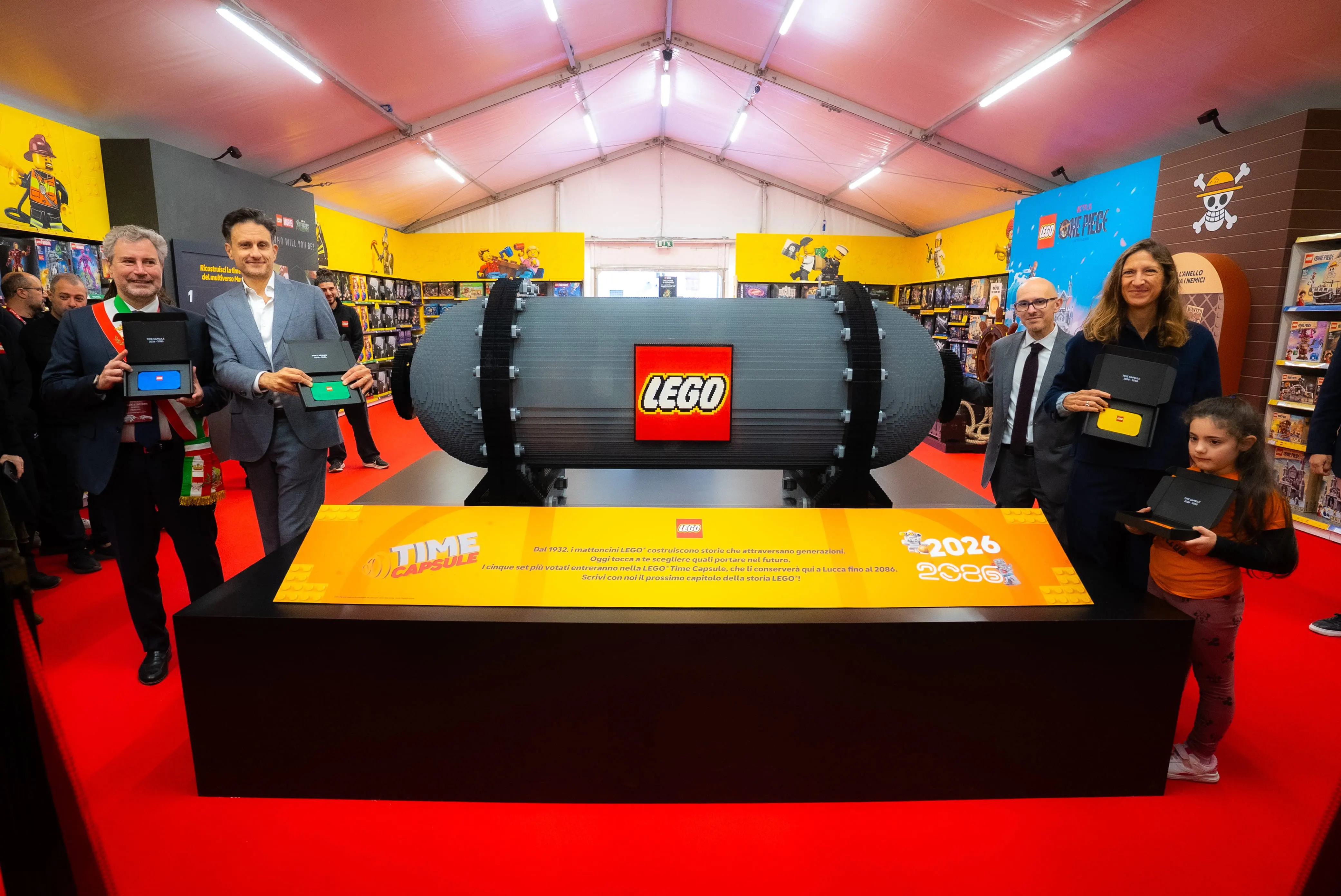 LEGO inaugura la Capsula del Tempo a Lucca Comics & Games 2026, cinque set custoditi fino al 2086