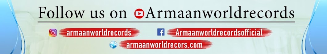 Armaan World Records Аватар канала YouTube