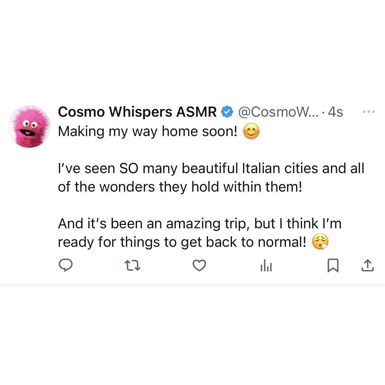 Post from Cosmo Whispers ASMR