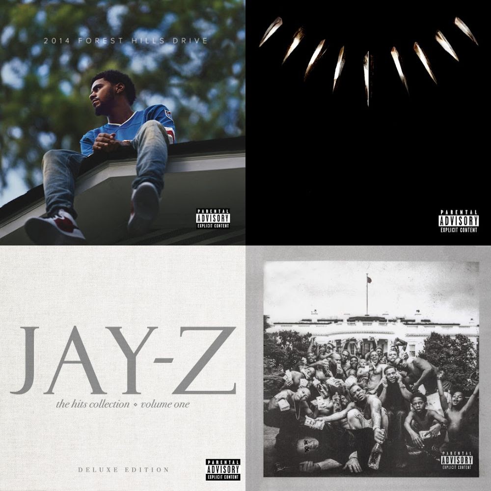 Kendrick Lamar, J Cole, Drake, Kanye West, JayZ, Drake, and Joyner Lucas