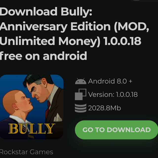 Bully: Anniversary Edition Ver. 1.0.0.18 MOD MENU APK
